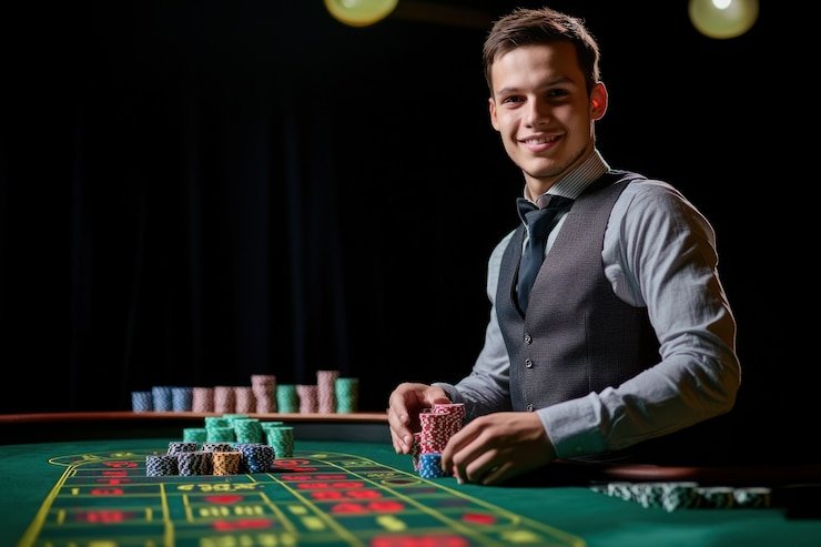 Studio Live Draw twich dengan kamera multi-sudut menangkap dealer dan permainan